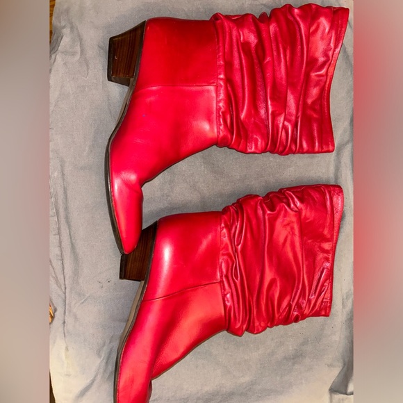 Sudini Red Leather Boots Size 11-1/2❤️‍🔥 - Picture 4 of 7